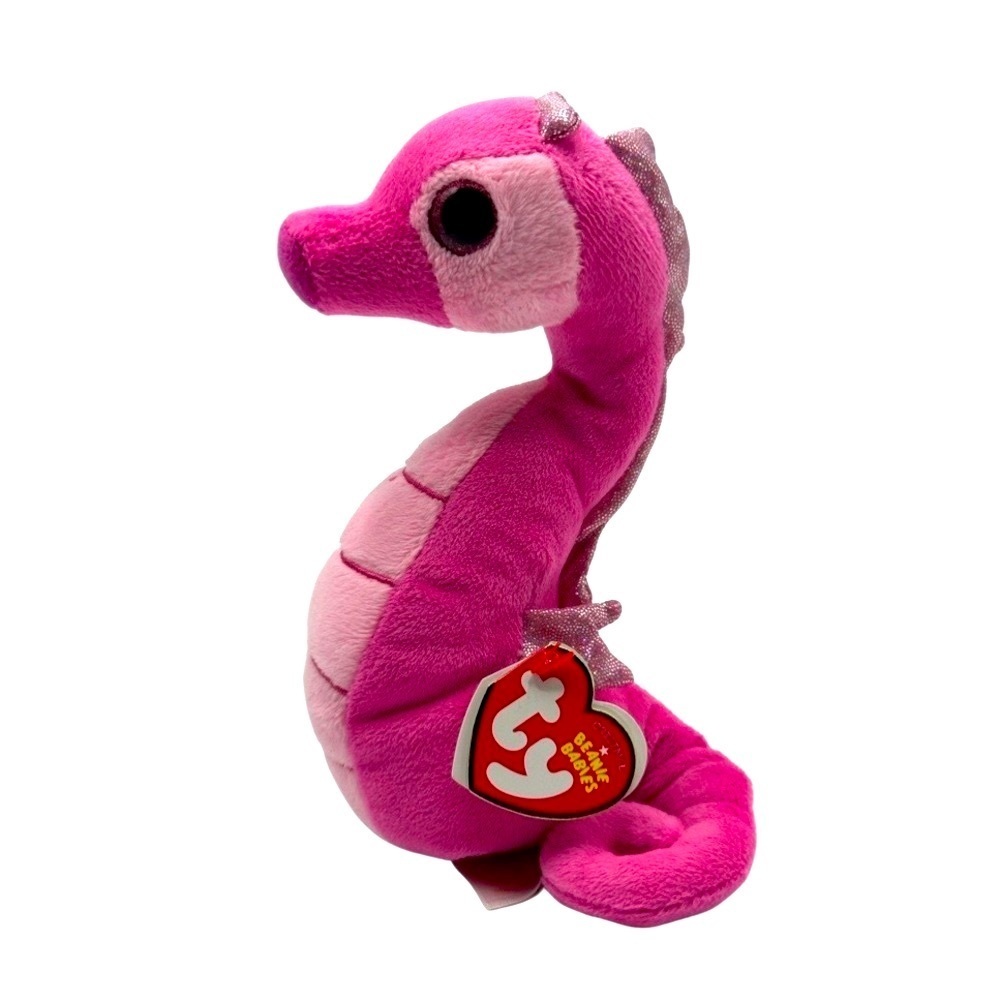 Ty Beanie Babies Majestic‎ Pink Seahorse Plush